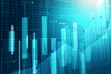 Stock market chart. Business graph background.