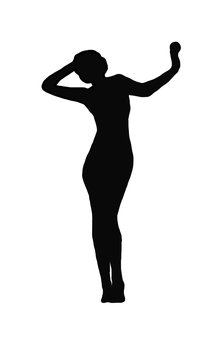 piktogramm frau sexy stehend yoja fitness