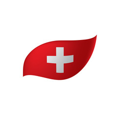Switzerland flag, vector illustration