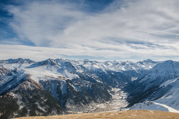Fototapeta premium Snowy Caucasian mountains