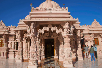 Katraj, Pune, Maharshtra, India, February 2017, Visitors at BAPS Swaminarayan mandir
