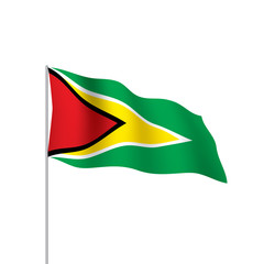 Fototapeta na wymiar Guyana flag, vector illustration