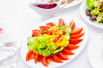 Salads are different on the table