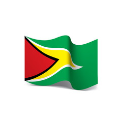Guyana flag, vector illustration