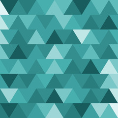 Triangular shape blue seamless pattern. Geometric background.