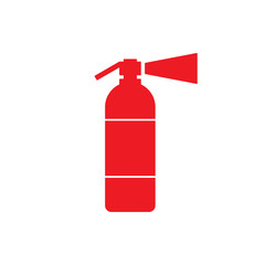 Obraz premium Red fire extinguisher icon. Vector.