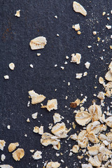 Obraz premium Oat flakes. Oatmeal. Cereals. Cereal background. Porridge. Background. Cereal texture.