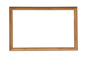Wooden Picture Frame on white background