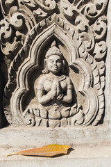 Sculpture near the temple in Cambodia
