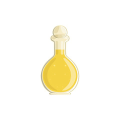 Glass bottle of vinegar vector Illustration