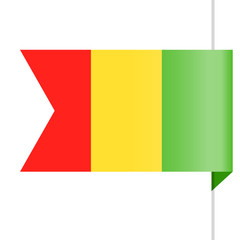 Guinea Flag Vector Bookmark Icon