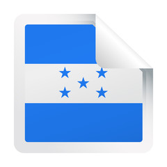 Honduras Flag Vector Square Corner Paper Icon