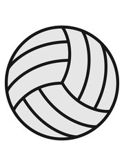 Volleyball rund kreis ball spielen verein spaß sport logo design