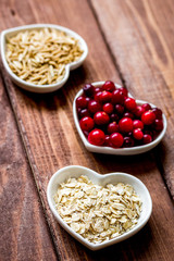 concept healthy for heart food on wooden background