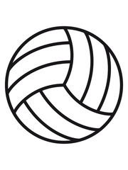Volleyball rund kreis ball spielen verein spaß sport logo design