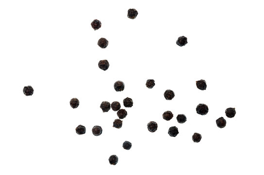 Dried black pepper grains