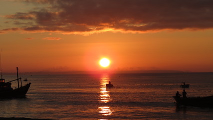Dawn in the village of Muine in Vietnam.