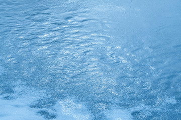 frozen surface of the reservoir