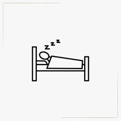 sleeping line icon