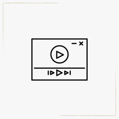 video play line icon