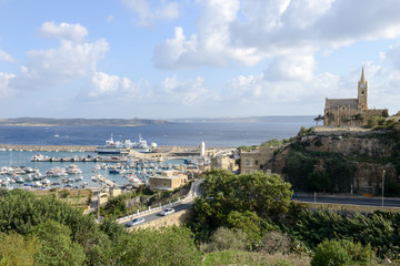 Fototapeta na wymiar Port of Mgarr on the small island of Gozo - Malta