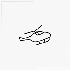 helicopter line icon