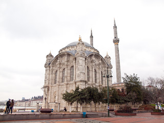 Fototapeta na wymiar View of Ortakoy mosque in Istanbul, Turkey