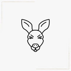 donkey line icon