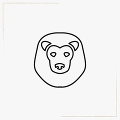 lion line icon