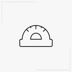 round ruler line icon