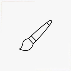 paint brush line icon