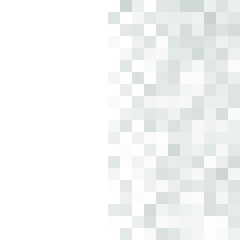Abstract gray white background with mesh of squares. Mosaic. Geometric template. Digital style.