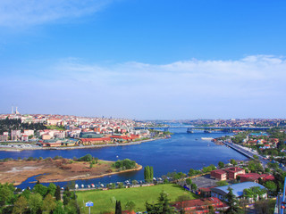 Fototapeta na wymiar Istanbul view from Pierre Loti hill