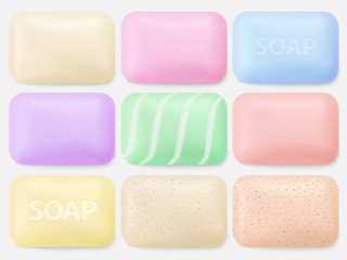 Soap set bathroom hygiene colorful collection