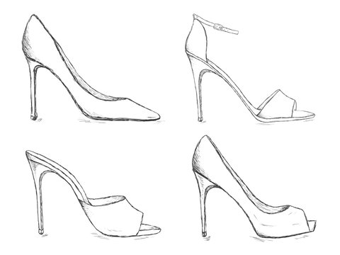 High Heels Design Template Sketch Book: Over 200 Large High Heels Templates  for Sketching Fashion Design Styles : You Design: Amazon.sg: Office Products