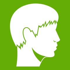 Man head icon green