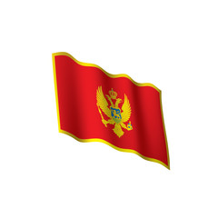 montenegro flag, vector illustration