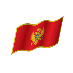 montenegro flag, vector illustration