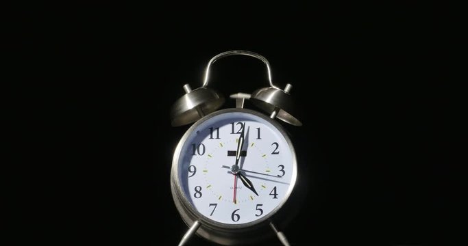 3115 Alarm Clock Ringing with Black Background, 4K