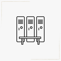 locker room line icon