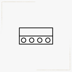 Fototapeta premium eyeshadow palette line icon