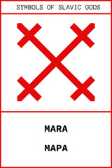 Obraz premium Symbol of MARA ancient slavic god