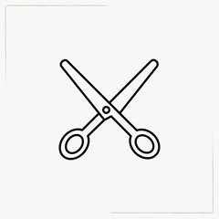 scissors line icon