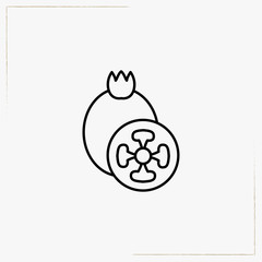 pomegranate line icon