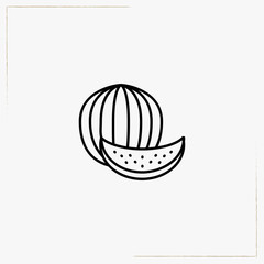 watermelon line icon