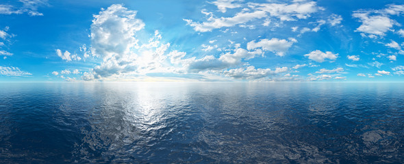 offener Ozean 360° panorama - obrazy, fototapety, plakaty