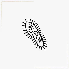 single cell disease line icon