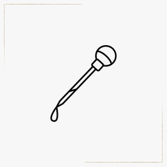 pipette line icon