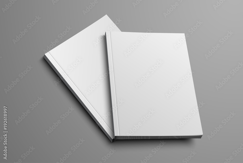 Poster realistic layout of the brochure for the presentation of the cover.