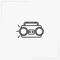 tape player line icon